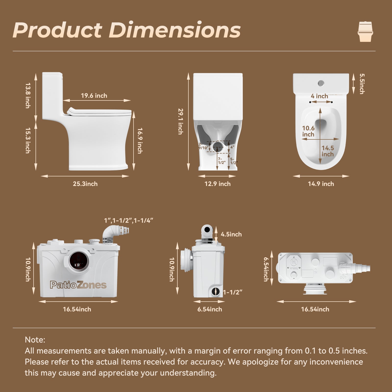 Wholesale Macerator Toilet with Powerful Macerator Pump JLF-FLO700 PatioZones
